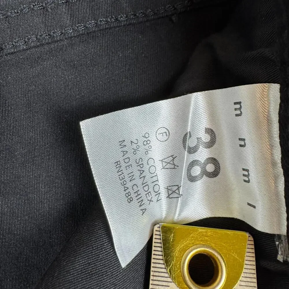 NWT MNML Men's 38x33 Slim Black Distressed Painted Stretch Zip Ankle Denim Jeans - Picture 4 of 11